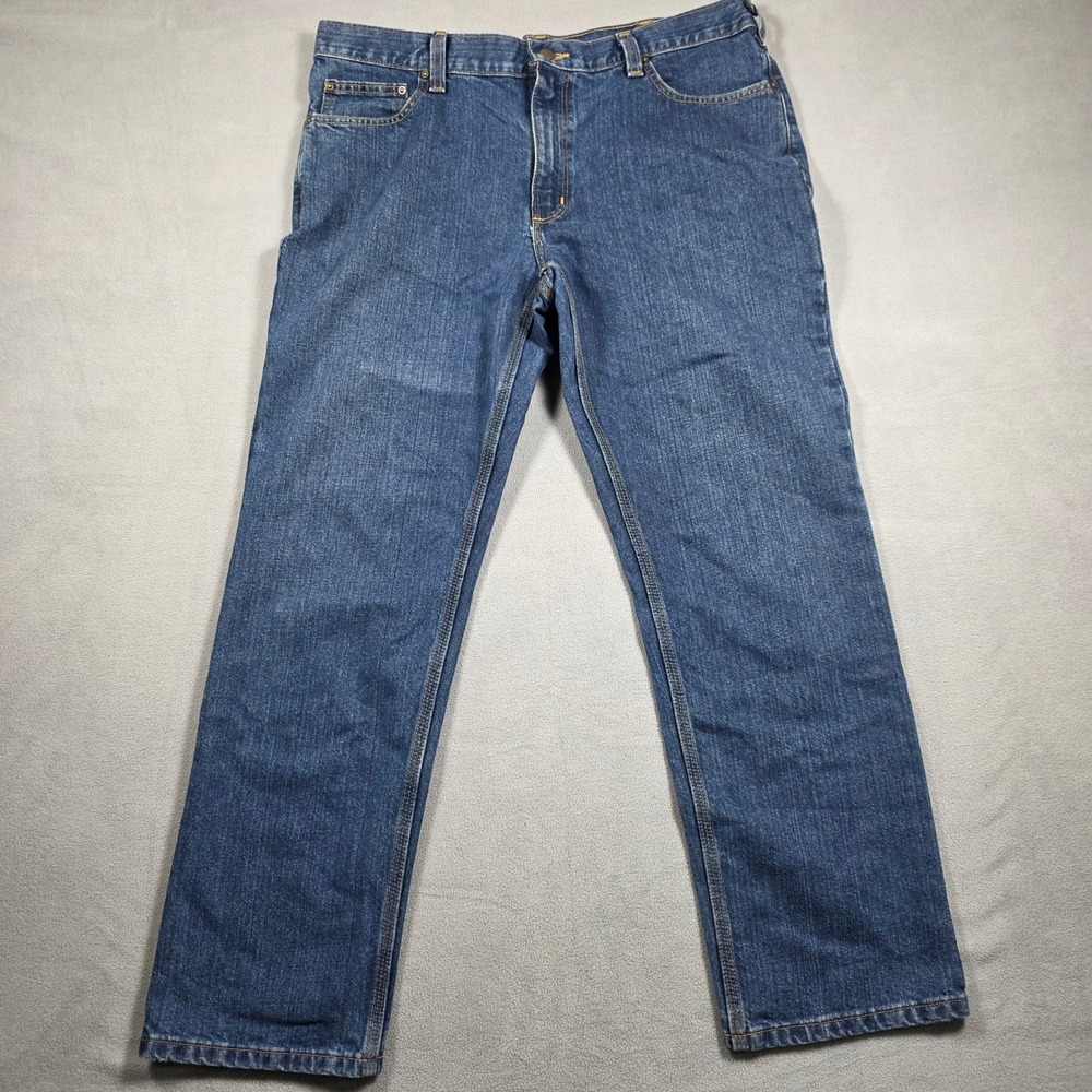 Carhartt Jeans Mens 38x30 Blue Straight Leg Relaxed Fit B167 Medium Wash